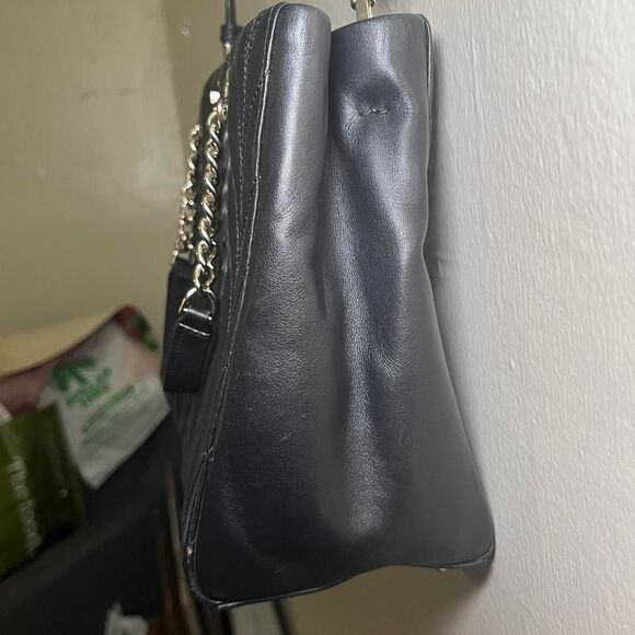 Kate Spade Briar Lane Quilted Willis Black Leather Tote Women's Handbag - Picture 5 of 8